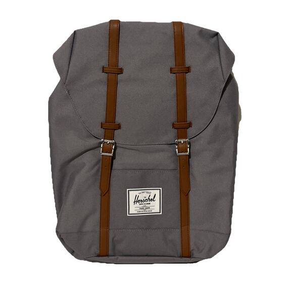Herschel Other - Herschel Retreat Backpack Grey With Brown 19.5L Holds A 15in Laptop NWT $119